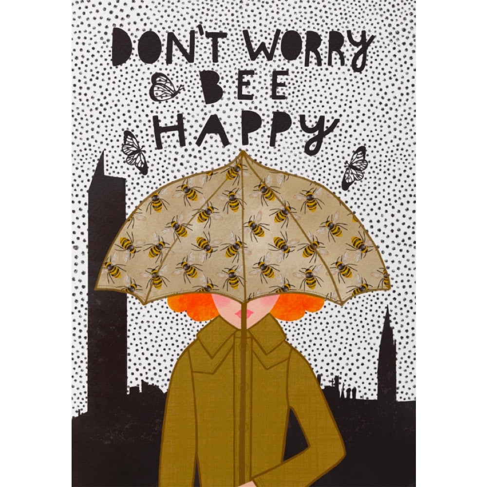 hime シルクスクリーン Don&#39;t worry. Be happy. Hime 作 『Don't worry Be happy シルクスクリーン』 ｜骨董品